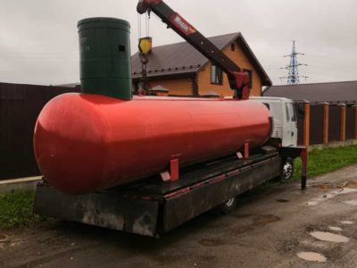 Доставка газгольдера