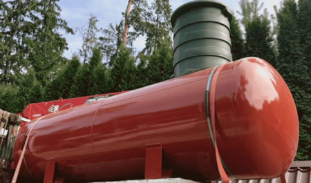 Установка газгольдеров